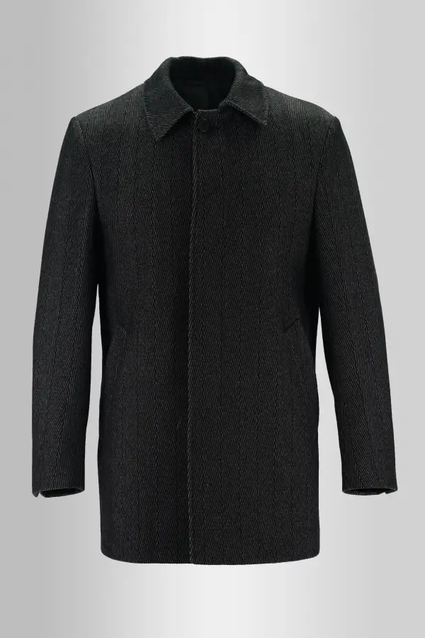 Dark Gray Patterned Coat