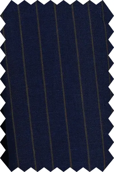 Navy Blue Brown Striped Suit