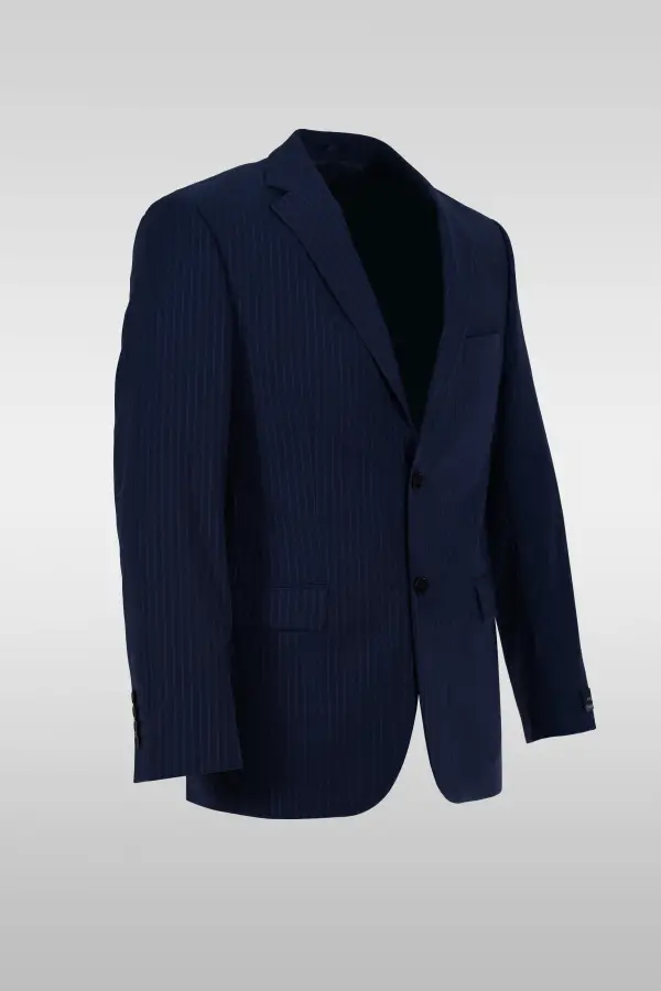 Navy Striped Suit