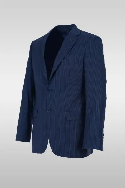 Navy Striped Suit