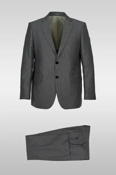 Gray Striped Suit