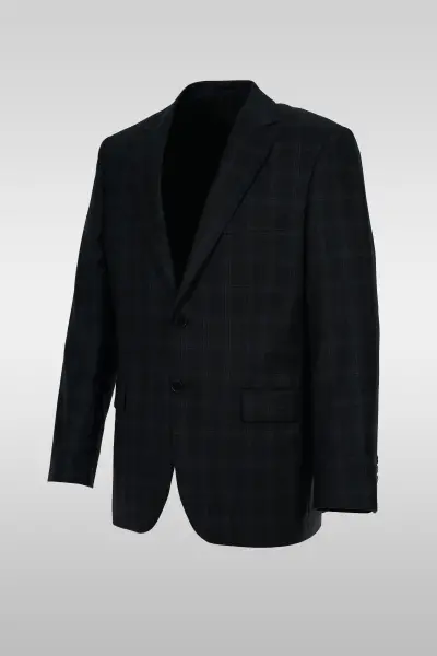 Dark Gray Checkered Suit