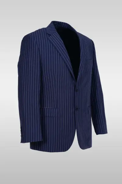 Striped Parliament Blue Suit