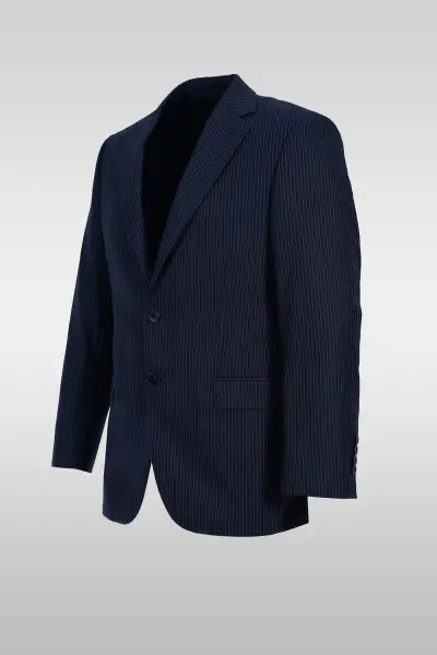 Navy Striped Suit