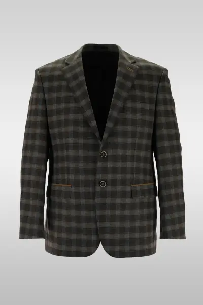 Brown Checkered Jacket