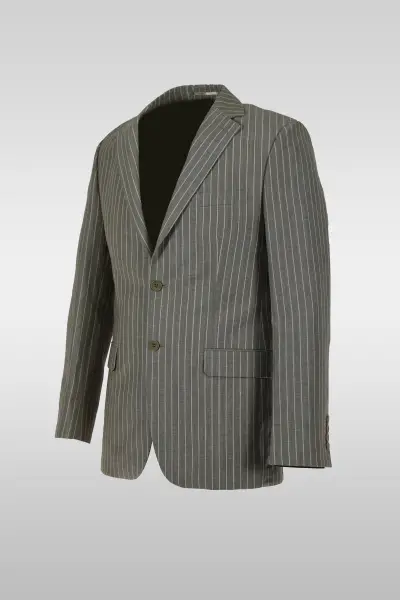 Light Gray Striped Suit