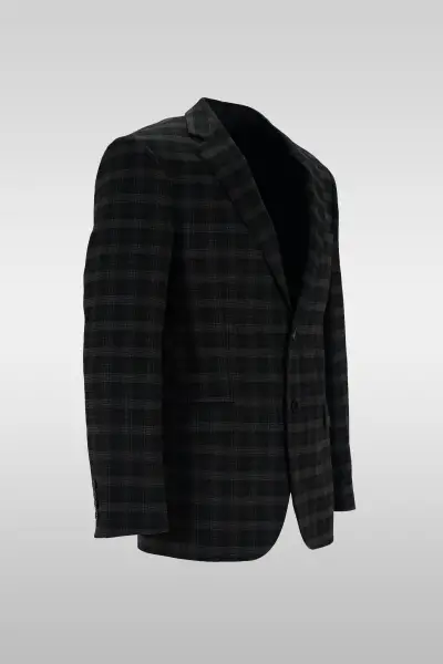 Dark Gray Check Jacket