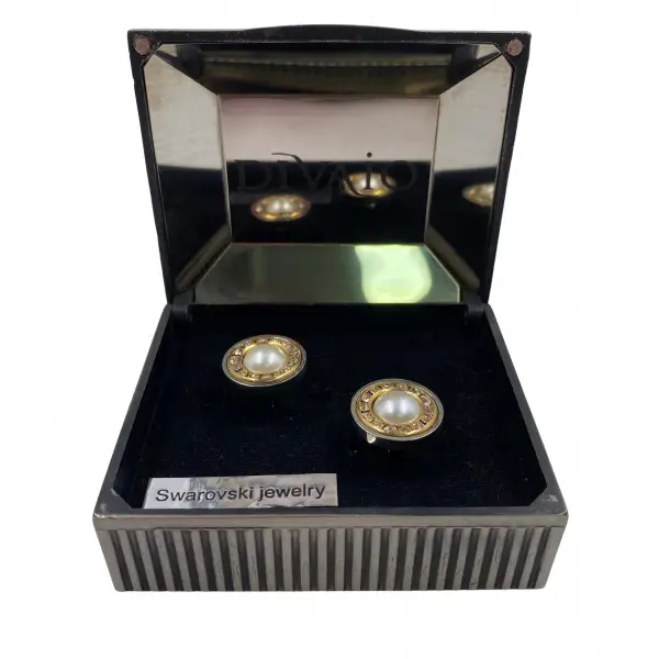 Silver Gold Patterned Cufflinks