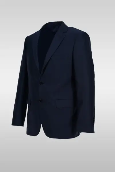 Striped Navy Blue Suit