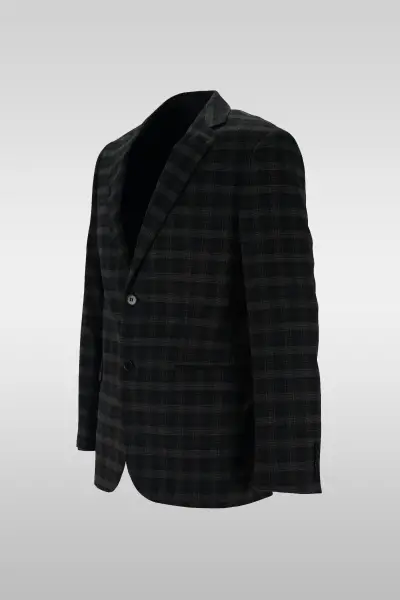 Dark Gray Check Jacket