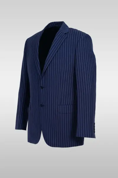 Striped Parliament Blue Suit