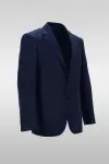 Navy Blue Brown Striped Suit