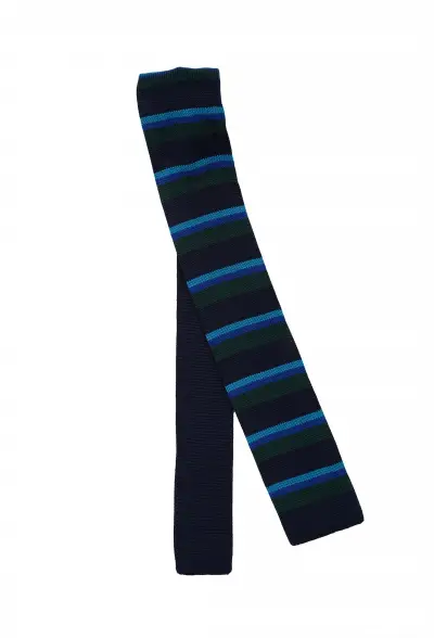 Navy Blue Striped Tie