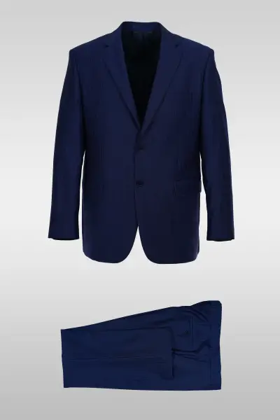 Striped Navy Blue Suit