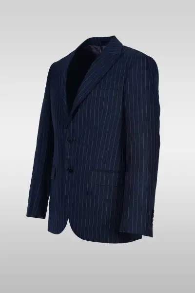 Navy Striped Suit