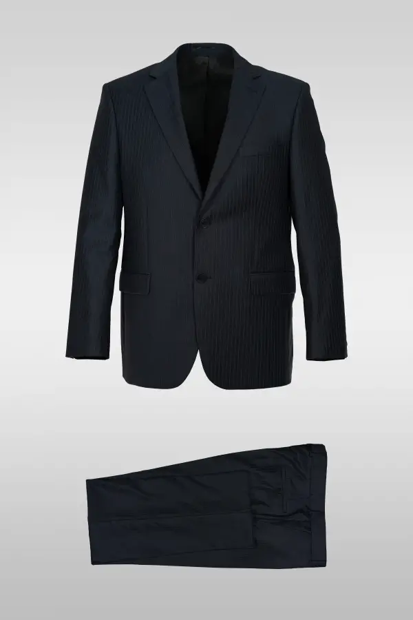 Striped Dark Gray Suit