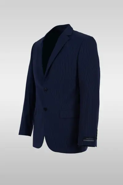 Navy Striped Suit