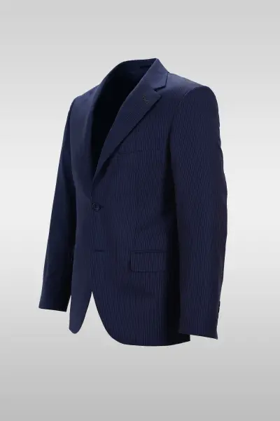 Navy Striped Suit