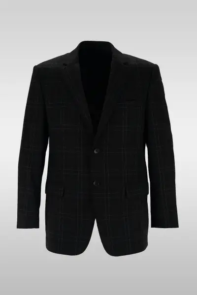 Dark Gray Checkered Jacket