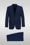 Striped Navy Blue Suit