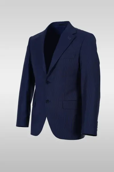 Navy Striped Suit