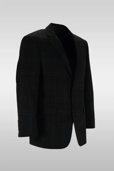 Dark Gray Checkered Jacket