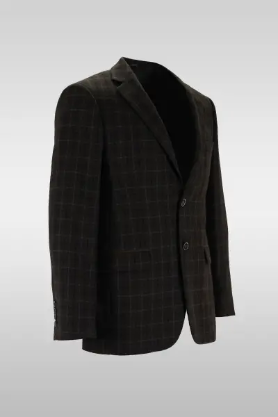 Dark Brown Check Jacket