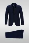 Navy Checked Suit