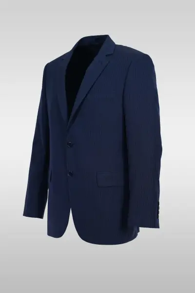 Striped Navy Blue Suit