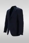 Navy Blue Striped Suit