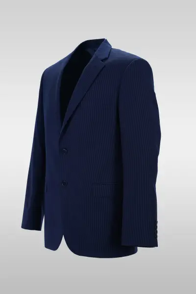 Navy Striped Suit