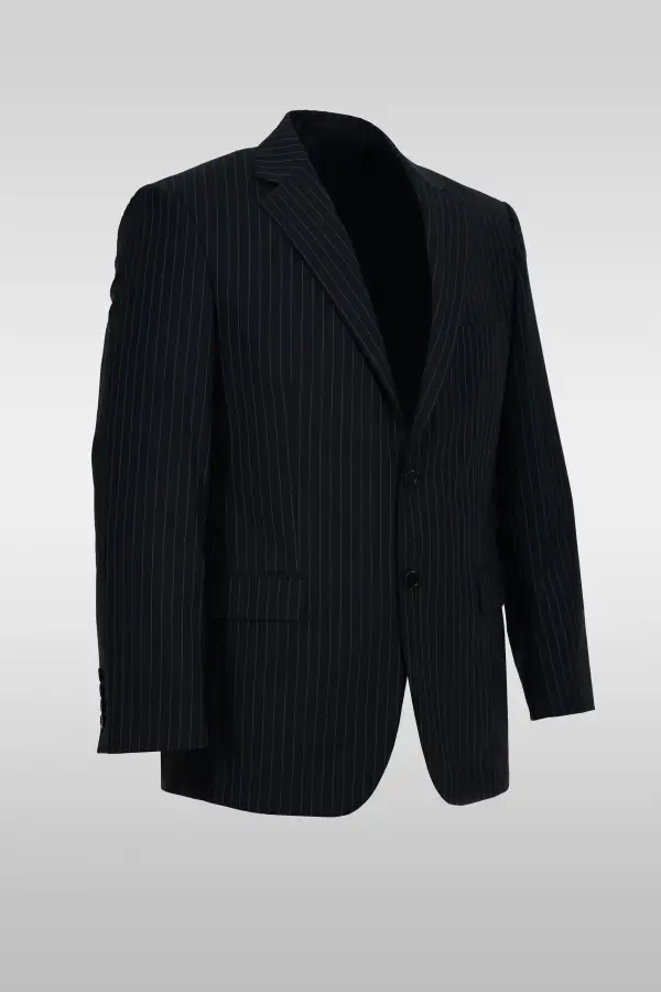 Dark Gray Striped Suit