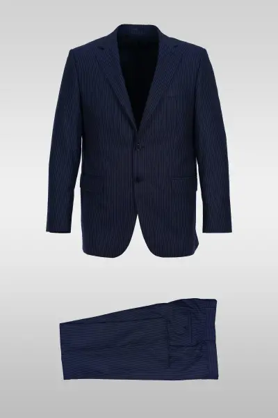 Navy Striped Suit