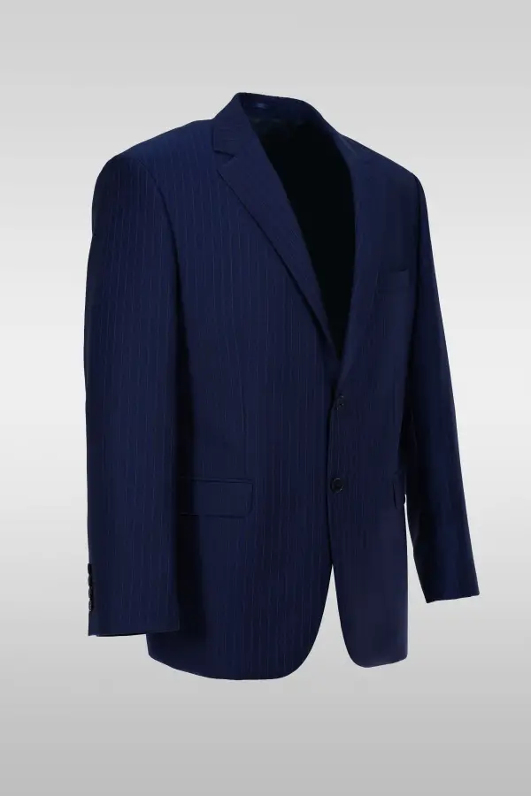 Striped Navy Blue Suit