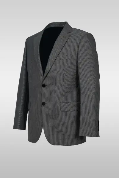 Gray Striped Suit