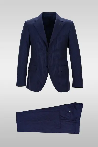 Navy Striped Suit