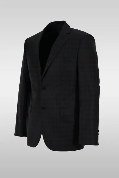 Dark Gray Checkered Suit