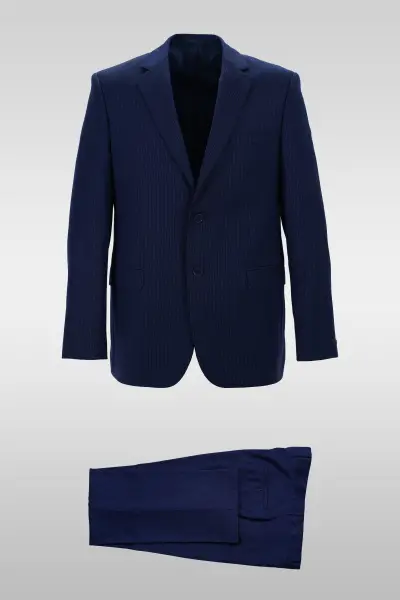 Navy Striped Suit