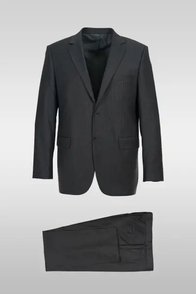 Striped Dark Gray Suit