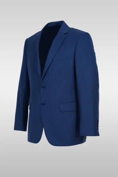 Striped Parliament Blue Suit