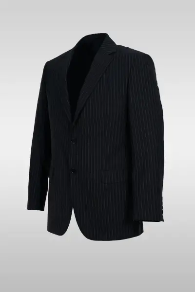 Dark Gray Striped Suit